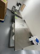 (2) STAINLESS STEEL TABLES DIMS APPROX 48