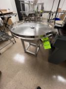 PHARMAFILL S/S ROTARY ACCUMULATION TABLE, MODEL TTA36, S/N 1150, APPROX. 36 IN. W VARI-DRIVE DC