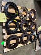 One Lot 9 Cast Iron Pipe Flanges 15
