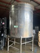 1000 Gallon (approx.) Stainless Steel Single Wall Tank-70