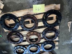 One Lot 9 Iron Pipe Flanges 15