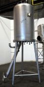 Used- Japrotek Pressure Tank, Aprox. 275 Gallon, 304 Stainless Steel, Vertical. Approximately 38