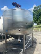 Mueller Aprox. 2,000 Gal. Cone Bottom S/S Processor, with Top Mounted Agitator Motor, Mounted on S/S