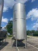 Cherry- Burrell Aprox. 8,000 Gal. S/S Single Wall Vertical S/S Single Wall Tank, S/N E-175-94,