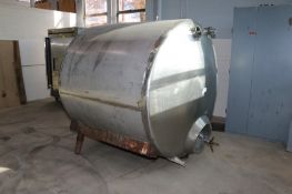 Aprox. 1,000 Gal. S/S Single Wall Horizontal Tank, Internal Tank Dims.: Aprox. 60