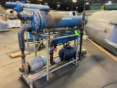 Shell & Tube Heat Exchanger, Includes Centrifugal Pump, with Related Valving & Piping on Skid,