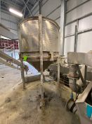 S/S Cone Bottom Vessel, S/N 1193097, with Motor, Mounted on Mild Steel Legs (LOCATED IN CRYSTAL