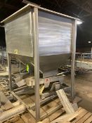 S/S Single Wall Hopper, with Eriez S/S Shaker Deck, Mounted on S/S Frame (LOCATED IN CRYSTAL CITY,