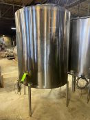 Aprox. 500 Gal. S/S Single Wall Tank, Internal Dims. of Vessel: Aprox. 96