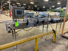 Straight Section of S/S Conveyor, with Timing Belt, with Guides, with Allen-Bradley PanelView Plus