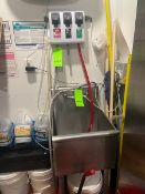 S/S Single Bowl Sink, with Detergent Dispenser, Wall Mounted (LOCATED IN RED HOOK BROOKLYN, N.Y.)