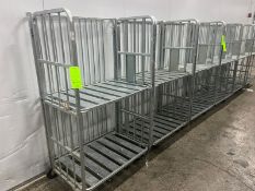 (3) Aluminum 2-Level Cage Carts, Overall Dims.: Aprox. 39