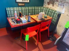 Scoop Shop Bath, with L-Section of Cusion Seating, (2) Chairs & (2) Tables (LOCATED IN RED HOOK