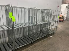 (3) Aluminum 2-Level Cage Carts, Overall Dims.: Aprox. 39