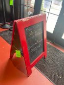 A-Frame Double Sided Chalk Board Display (LOCATED IN RED HOOK BROOKLYN, N.Y.)