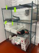 4-Shelf Wire Shelving Unit, with Contents (LOCATED IN RED HOOK BROOKLYN, N.Y.)