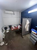 Contents of Office Area, Includes Desk, Table, Divider, Drawer Filing Cabinet (LOCATED IN RED HOOK