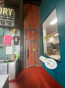 Beautiful Dual Wooden Door, Man Walk Thru Frame, Internal Dims.: Aprox. 54