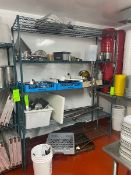 5-Shelf Wire Shelving Unit, with S/S Kitchen Contents, Includes S/S Utelsils, Filteration, Piping,