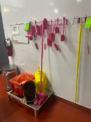 Lot of Assorted Brushes, with (2) Wall Mounted Racks (LOCATED IN RED HOOK BROOKLYN, N.Y.)