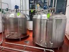 BULK BID: INCLUDES LOTS 51 & 52 (2) CHERRY BURRELL 500 GAL. S/S PROCESSORS (LOCATED IN RED HOOK