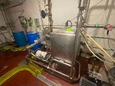 Aprox. 100 Gal. Single Tank S/S CIP System, with Rectagle S/S Tank, Internal Dims.: Aprox. 2 ft. L x