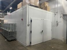 2-Door Cooler, with Bohn 4-Fan Blower, with (2) Sets of Frank Cooler Doors, Width of Doorway: Aprox.