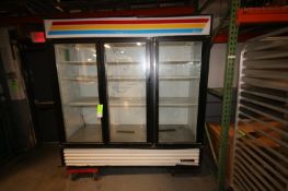 True 3-Door Glass Display Cooler, Model GDM-72,