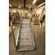 Aprox. 8 ft L x 37" W x 39" H Portable S/S Stairs with Handrail, Diamond Flooring (INV#99533) ( - Image 2 of 4