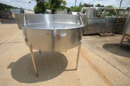 Aprox. 200 Gallon Hinged Lid, Cone Bottom S/S Tank with Agitator Bridge, 4