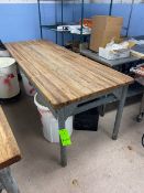 Butcher Block Table Top, Overall Dims.: Aprox. 8 ft. L x 36.5