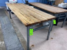Butcher Block Table Top, Overall Dims.: Aprox. 8 ft. L x 36.5
