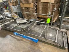 S/S Straight Section of S/S Mesh Conveyor, Aprox. 3 ft. W Belt, Mounted on Portable S/S Frame (LOCAT