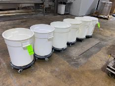 (5) Plastic Waste Bins, Internal Dims.: Aprox. 22-1/2