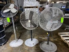 (3) Pedestol Fans (NOTE: 1-Fan Missing Front Guard) (LOCATED IN HILLSIDE, N.J.)
