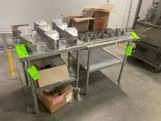 (2) S/S Tables, with Bottom Shelf, Overall Dims.: Aprox. 35