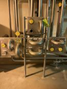 Assorted S/S Flow Diversion Stations, Mounted on S/S Legs (LOCATED IN MANTECA, CA)