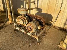 Rotary Lobe 5 hp Blower, S/N 85 4520, Designation 53 AF, Mounted on Frame (LOCATED IN MANTECA, CA)