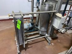 Chester Jensen Plate Heat Exchanger, Type: HTFS, S/N 1260932, with Balance Tank Mounted on S/S Skid