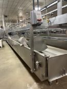 Damrow S/S Finishing Table, Internal Dims.: Aprox. 50 ft. L x 6 ft. W x 1 ft. Deep, Mounted on