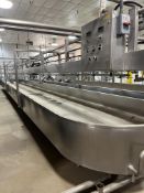 Damrow S/S Finishing Table, Internal Dims.: Aprox. 50 ft. L x 6 ft. W x 1 ft. Deep, Mounted on