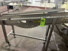 Cryovac Incline S/S Conveyor, with Aprox. 12” W Plastic Conveyor Belt, Aprox. 72” L Conveyor,