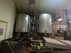 BULK BID (2) Tanks Plus S/S Platform, Platform Dims.: Aprox. 20 ft. L x 7.5 “ W x 9.5 ft H (