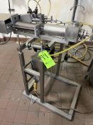 S/S Piston Pump, with Aprox. 2” Clamp Type Inlet/Outlet, Mounted on S/S Frame (LOCATED IN MANTECA,