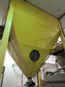 Mild Steel Powder Discharge Hopper, with Semco Rotary Discharge Valve, with Motor, Mounted on Frame