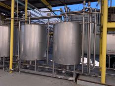 2-Tank Aprox. 500 Gal. CIP Skid, Tank Internal Dims.: Aprox. 72