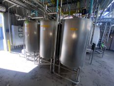 Sani-Fab 3-Tank CIP System, with 10 hp Centrifugal Pump, with Baldor Motor, Mounted on S/S Frame (