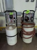 (2) Foamers, Plastic Tanks, Casters