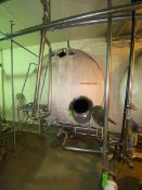 Aprox. 6,000 Gal. S/S Horizontal Tank, with Dual CIP Spray Balls, with Vertical S/S Agitation,