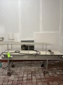 Marchant Schmidt Inc. Straight Section of S/S Conveyor, S/N 6886-001, with Plex-Glass Ceiling, Mount